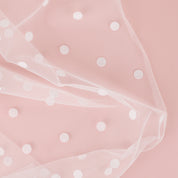 Flocked Dot Tulle - Ivory