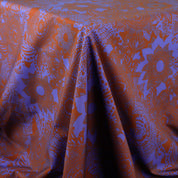 Decorative Flower Print - Burnt Umber