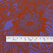 Decorative Flower Print - Burnt Umber