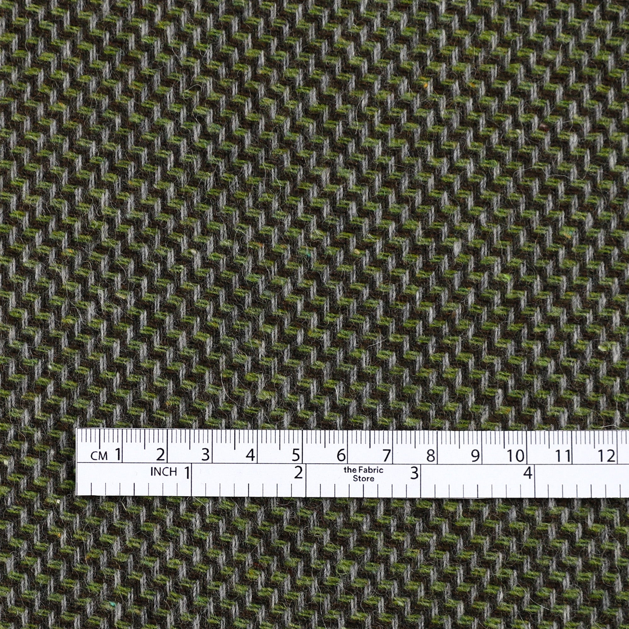 Stepped Wool Blend Coating - Green Mix