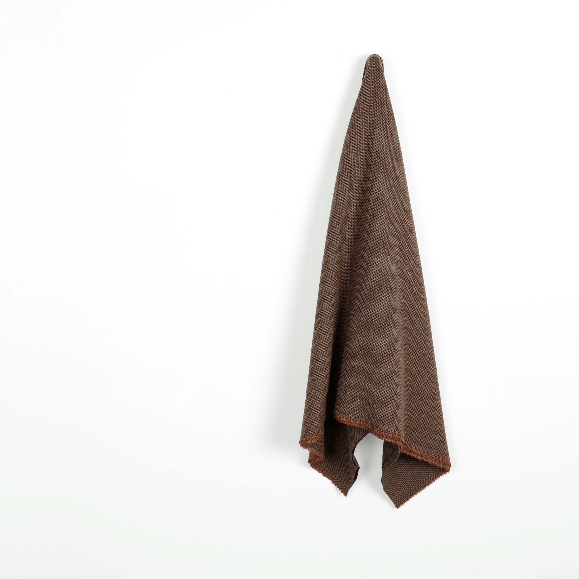 Stepped Wool Blend Coating - Russet Mix