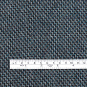 Stepped Wool Blend Coating - Blue Mix