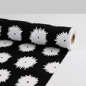 Mod Flower Stretch Seersucker Cotton - Black / White
