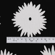 Mod Flower Stretch Seersucker Cotton - Black / White