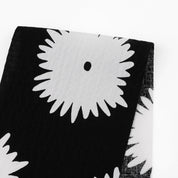 Mod Flower Stretch Seersucker Cotton - Black / White