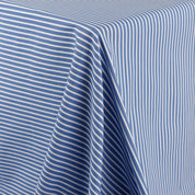 Stretch Cotton Stripe Shirting - Blue