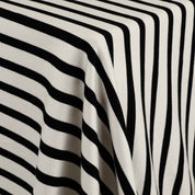 Stretch Rayon/Poly Striped Knit - Black/White