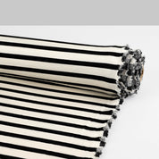 Stretch Rayon/Poly Striped Knit - Black/White