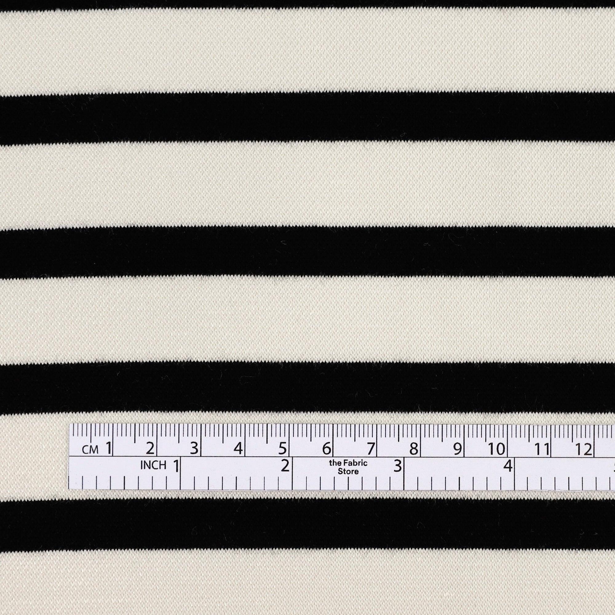 Stretch Rayon/Poly Striped Knit - Black/White