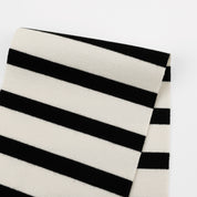 Stretch Rayon/Poly Striped Knit - Black/White