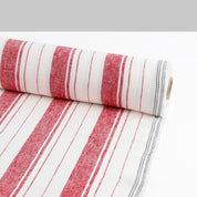 Graded Stripe Linen - Scarlet