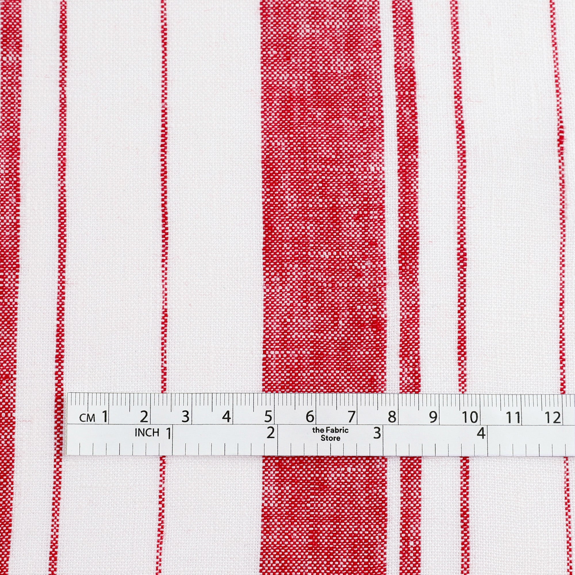 Graded Stripe Linen - Scarlet