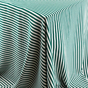 Candy Stripe Viscose Challis - Evergreen