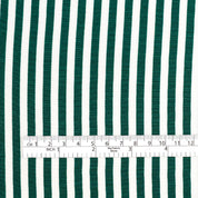 Candy Stripe Viscose Challis - Evergreen