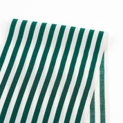 Candy Stripe Viscose Challis - Evergreen