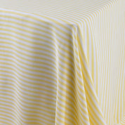 Candy Stripe Viscose Challis - Banana