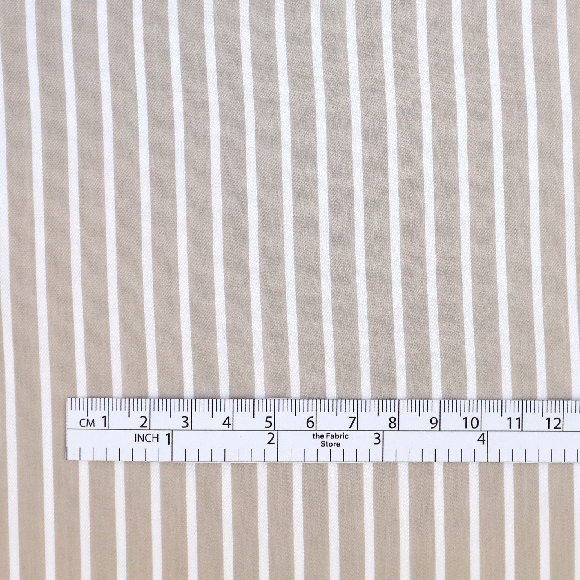 Cotton / Poly Stripe Twill - Fawn