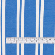 Track Stripe Cotton / Silk Voile - True Blue