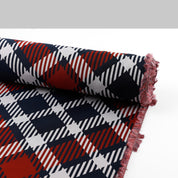 Jumbo Plaid Jacquard - Navy / Red