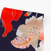 Hellebore Stripe Viscose Satin - Navy