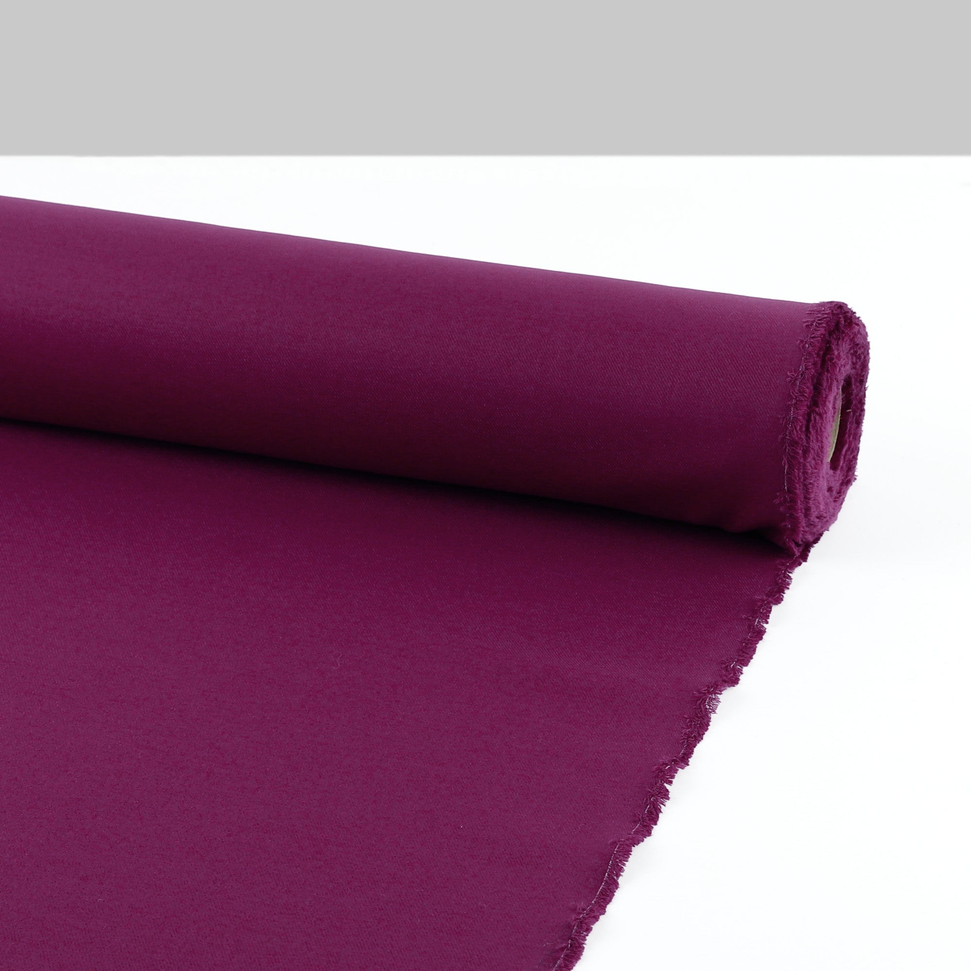 Stretch Wool Blend Twill - Berry