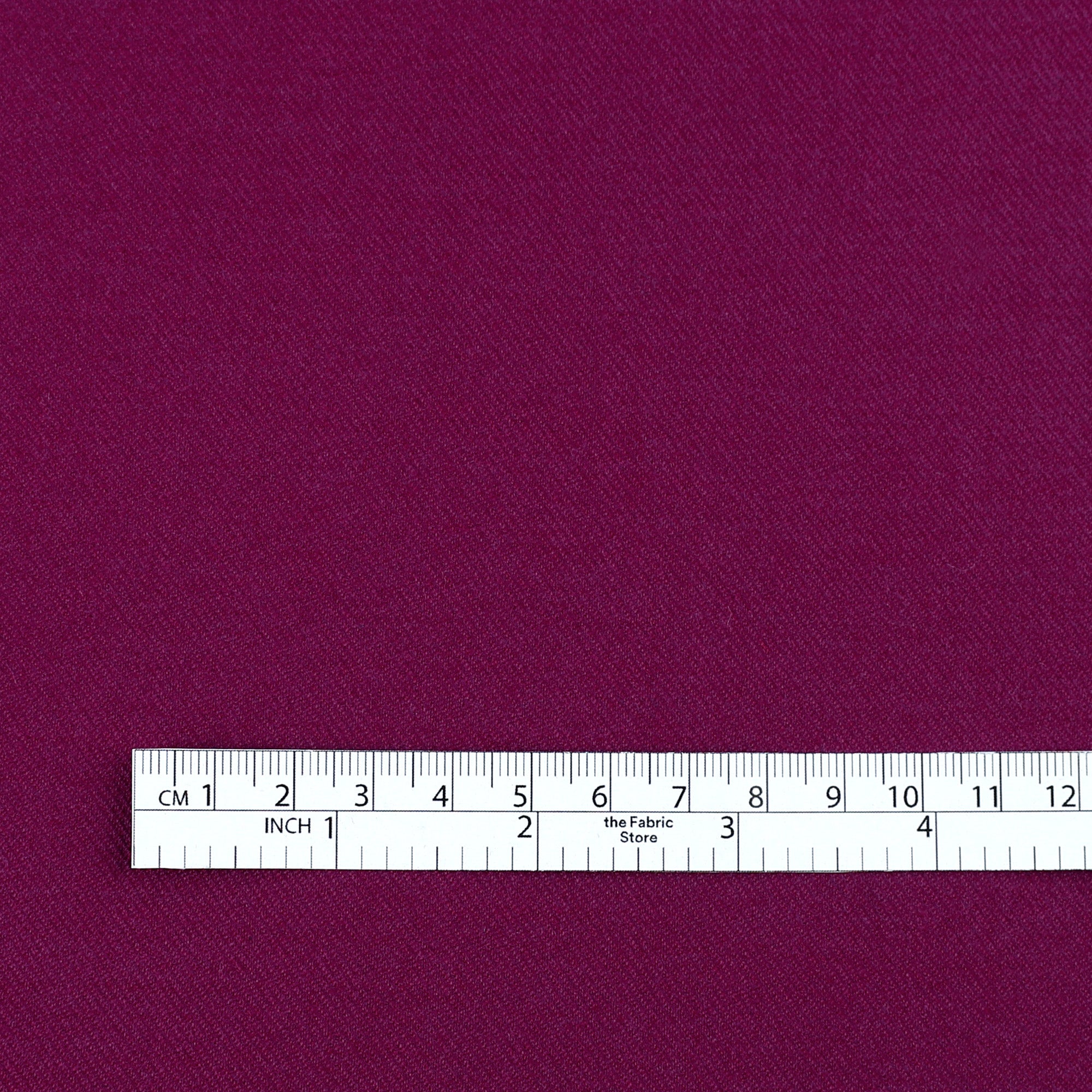 Stretch Wool Blend Twill - Berry