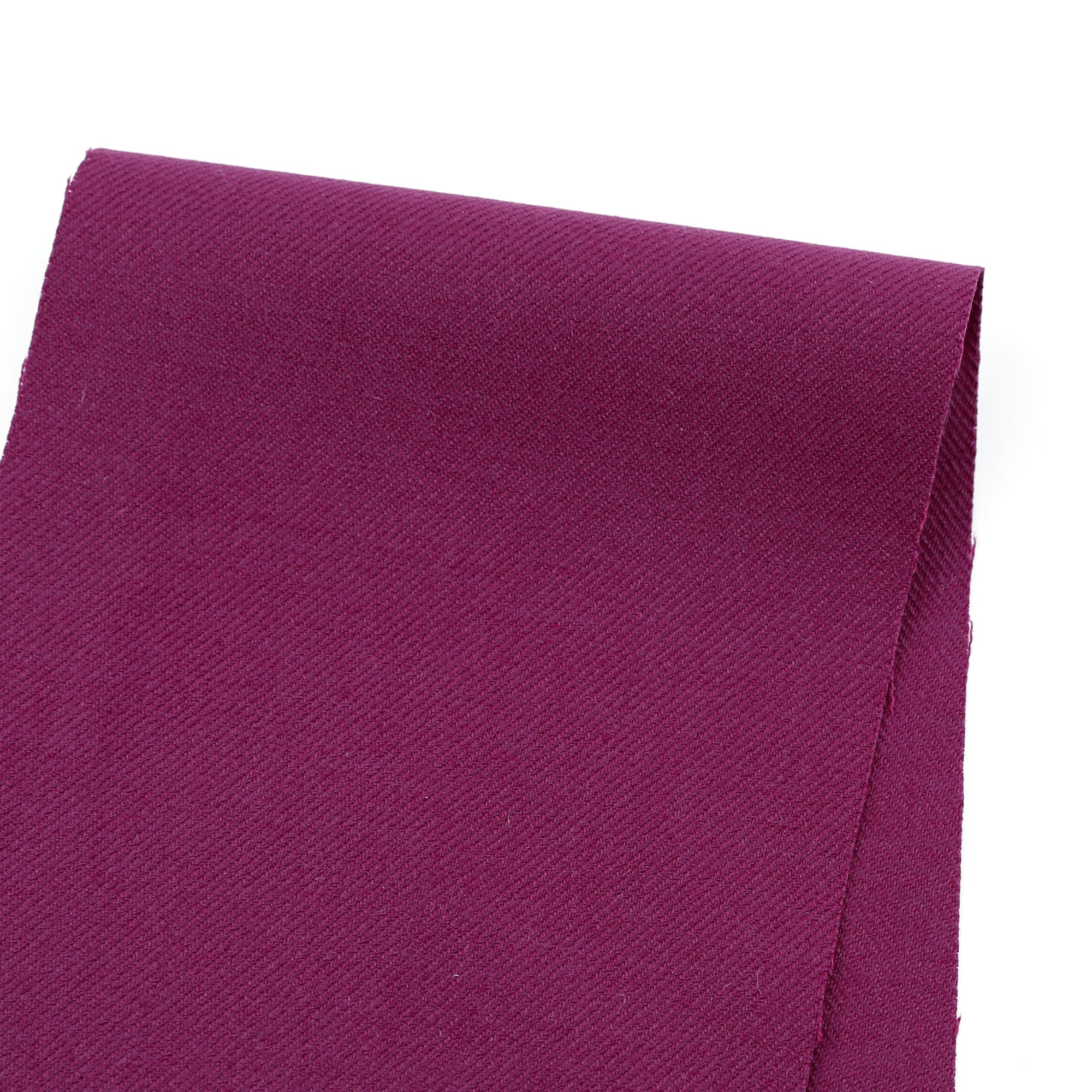 Stretch Wool Blend Twill - Berry