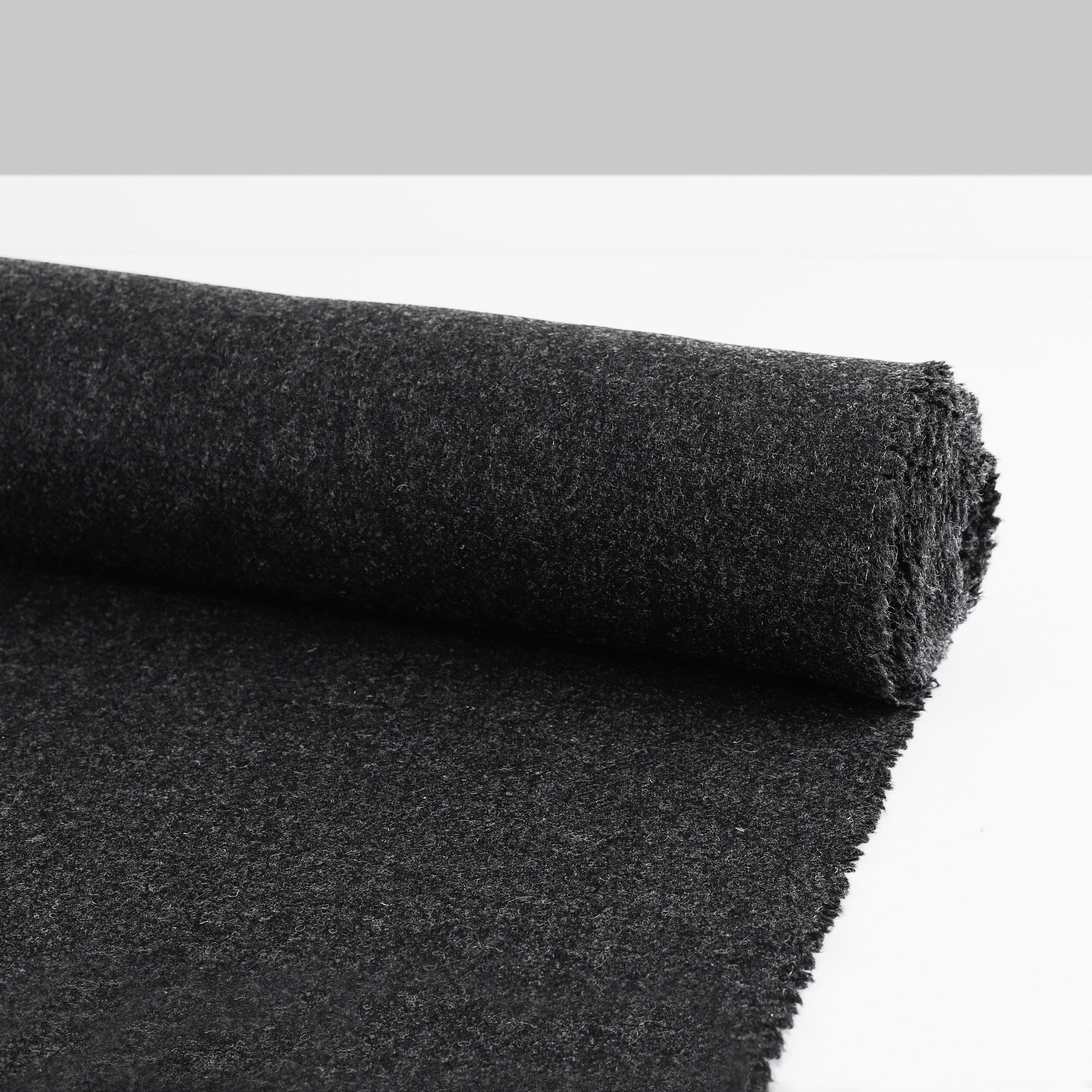 Woolly Twill Coating - Coal