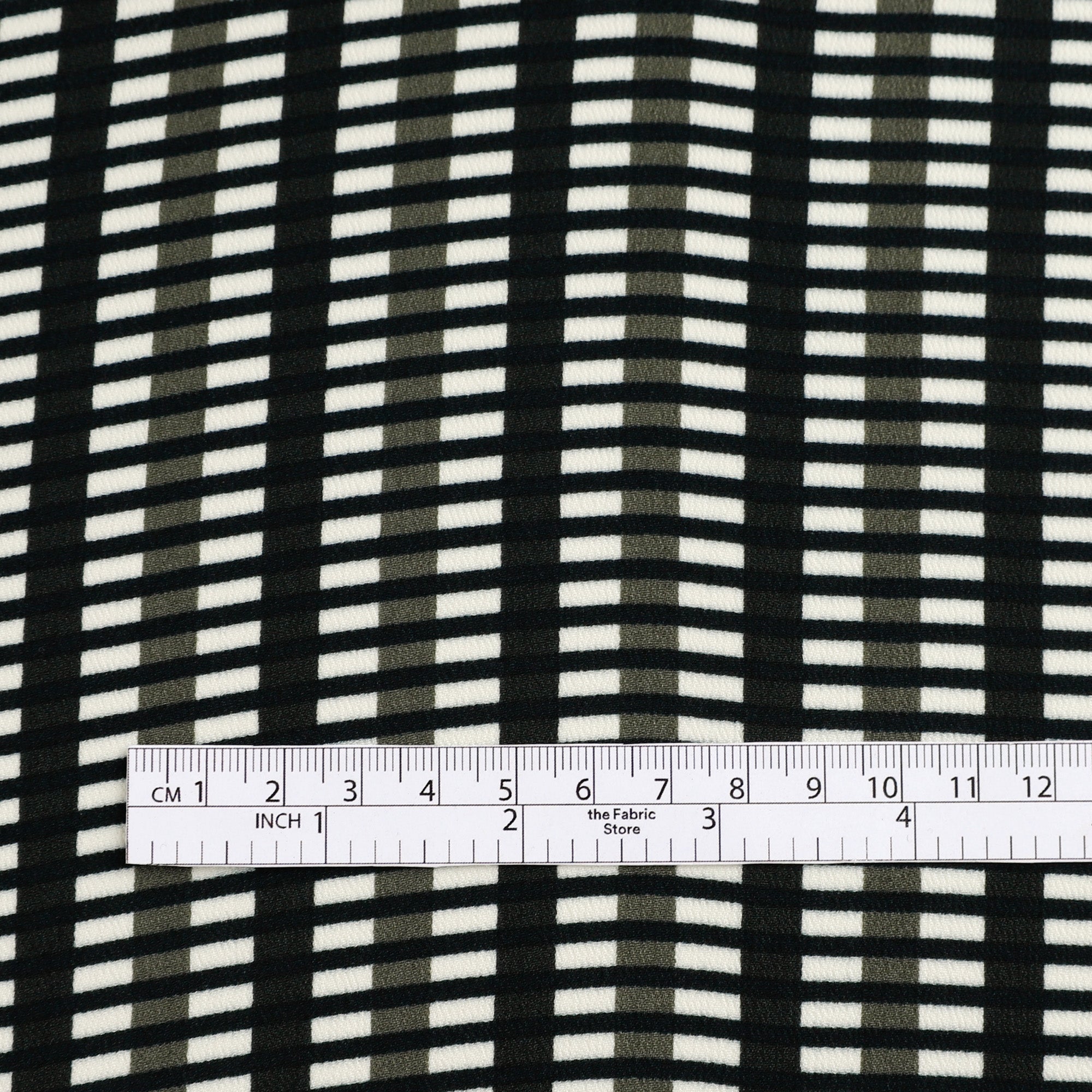 Shadow Grid Viscose Crepe - Black