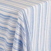 Barcode Stripe Linen/Viscose - Blue