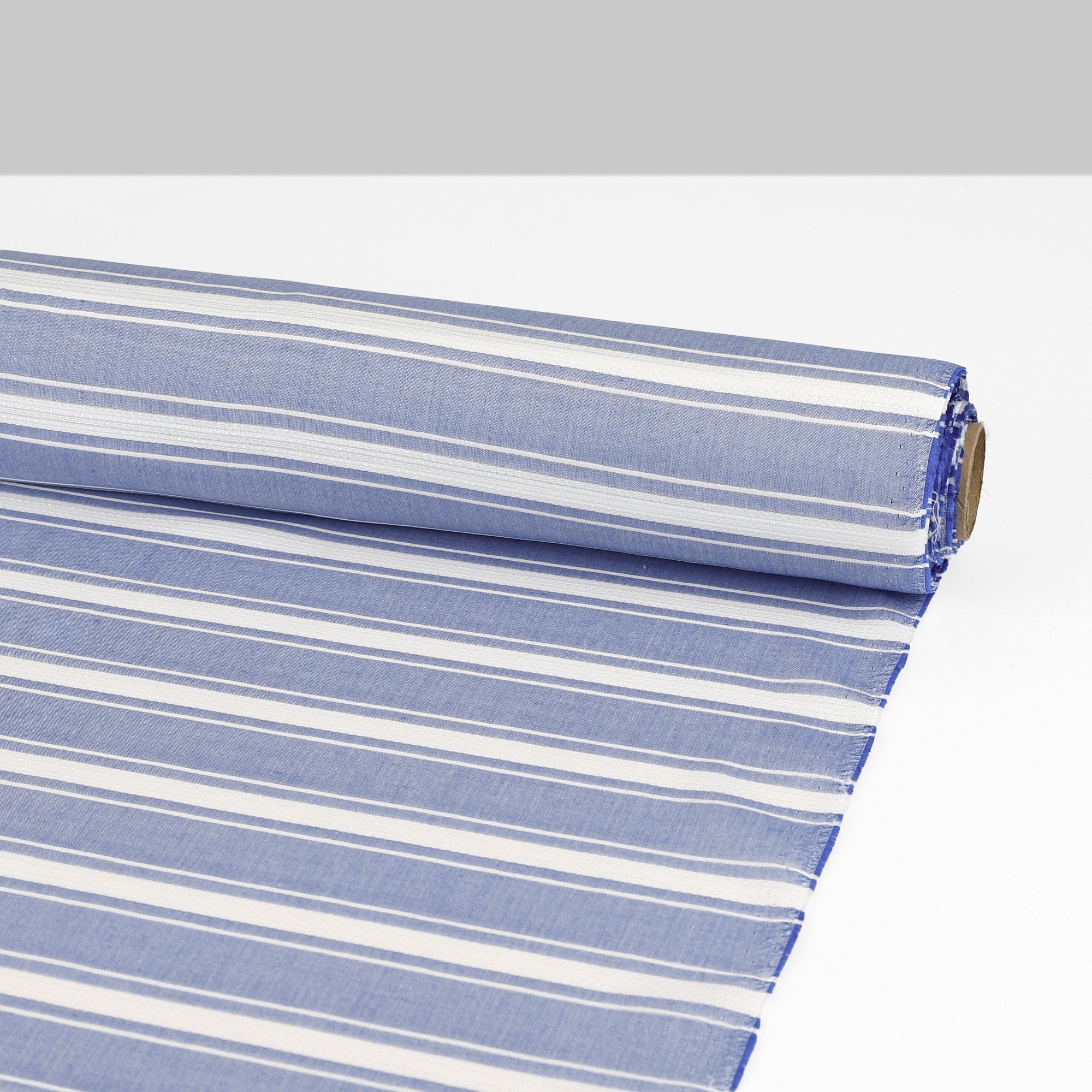 Weft Stripe Cotton - Blue White