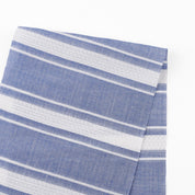 Weft Stripe Cotton - Blue White