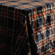 Plaid Rayon/Poly Velvet - Black
