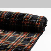 Plaid Rayon/Poly Velvet - Black