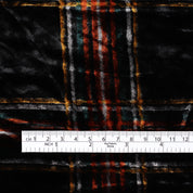 Plaid Rayon/Poly Velvet - Black