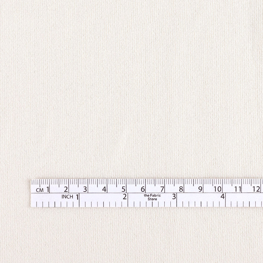 Cotton Loopback Sweatshirting - Milk