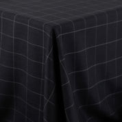 Windowpane Check Suiting - Deep Navy/Grey