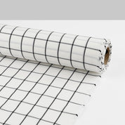 Windowpane Check Cotton - Black / White