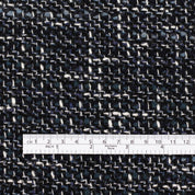 Wool Blend Basketweave Tweed - Night Sky