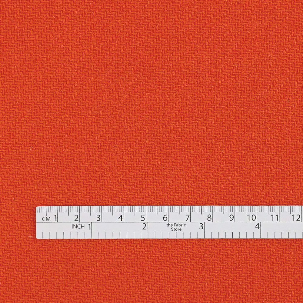Wool / Poly Herringbone Twill Coating - Mandarin