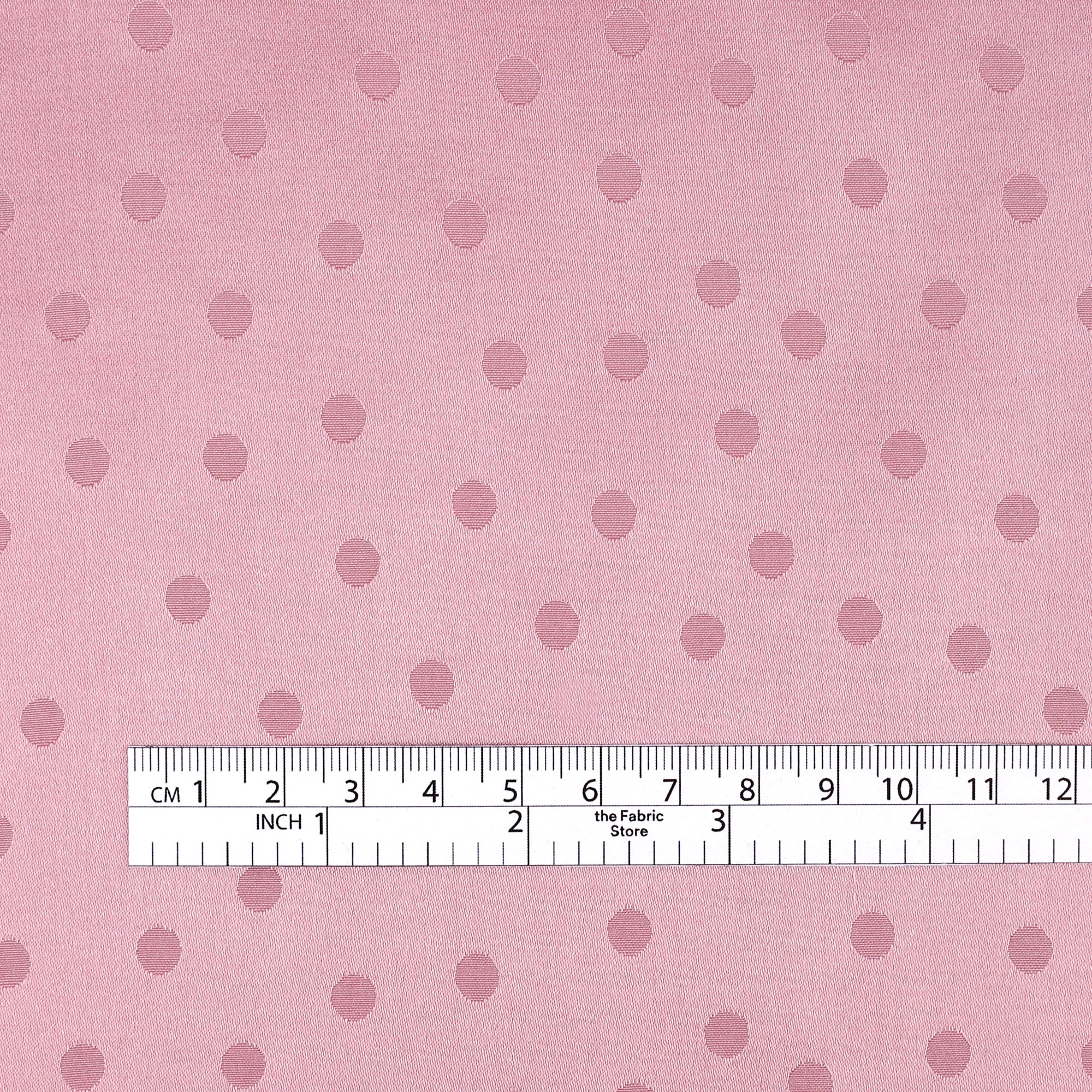Reversible Polkadot Silk/ Viscose Satin - Clematis