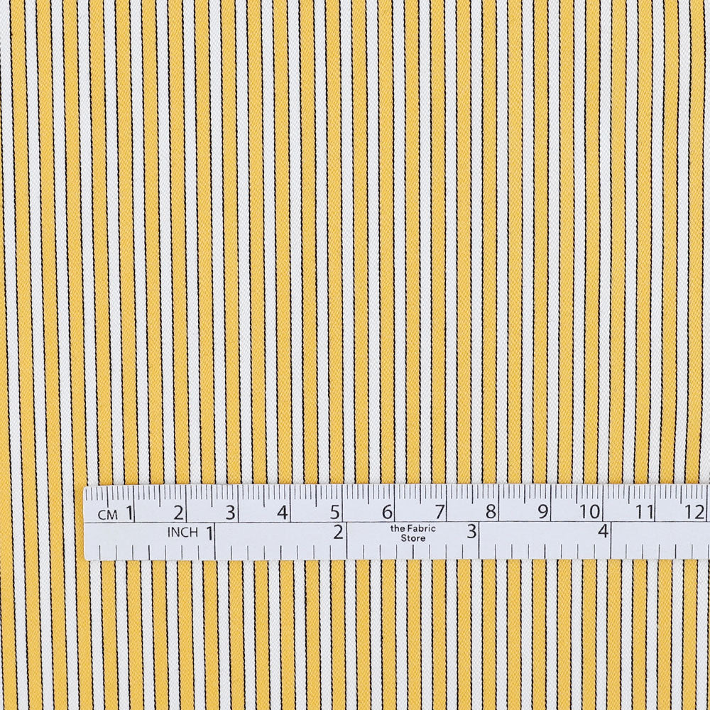 Track Stripe Cotton Twill - Sunflower