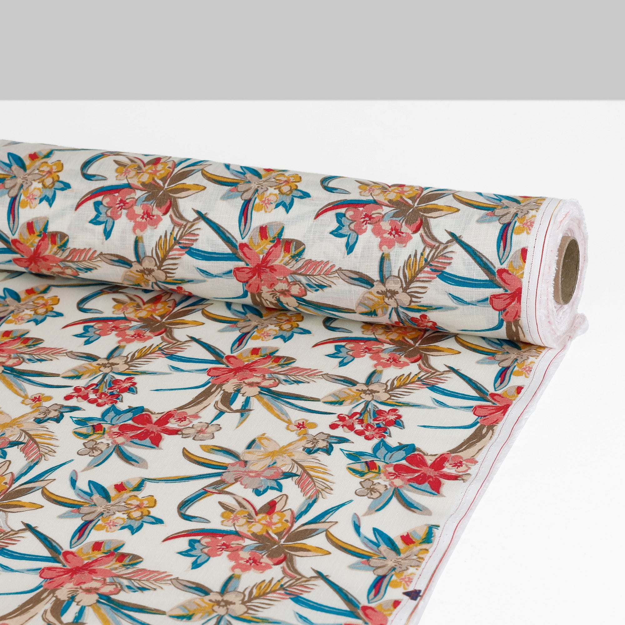 Frangipani Linen - Cream/Multi