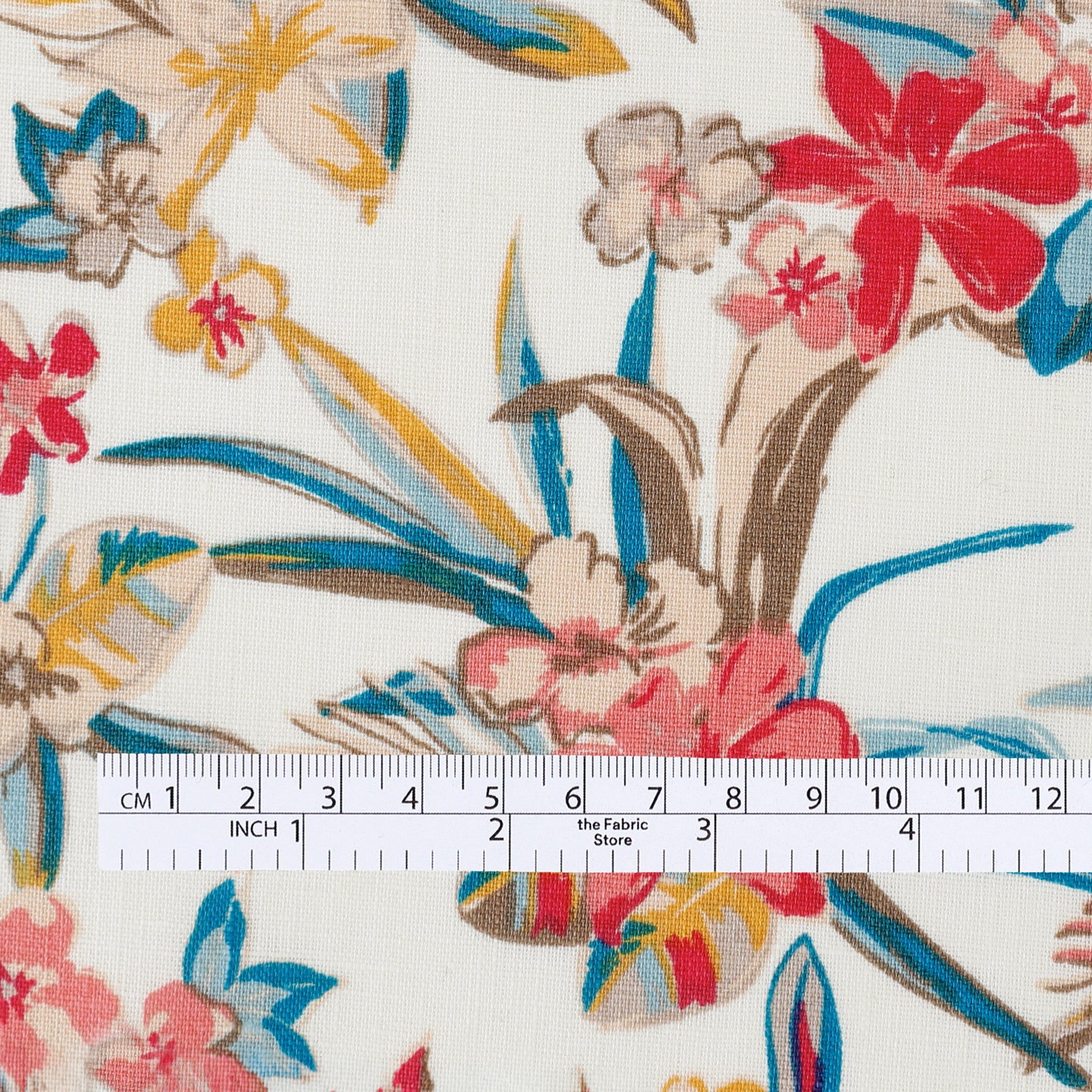 Frangipani Linen - Cream/Multi