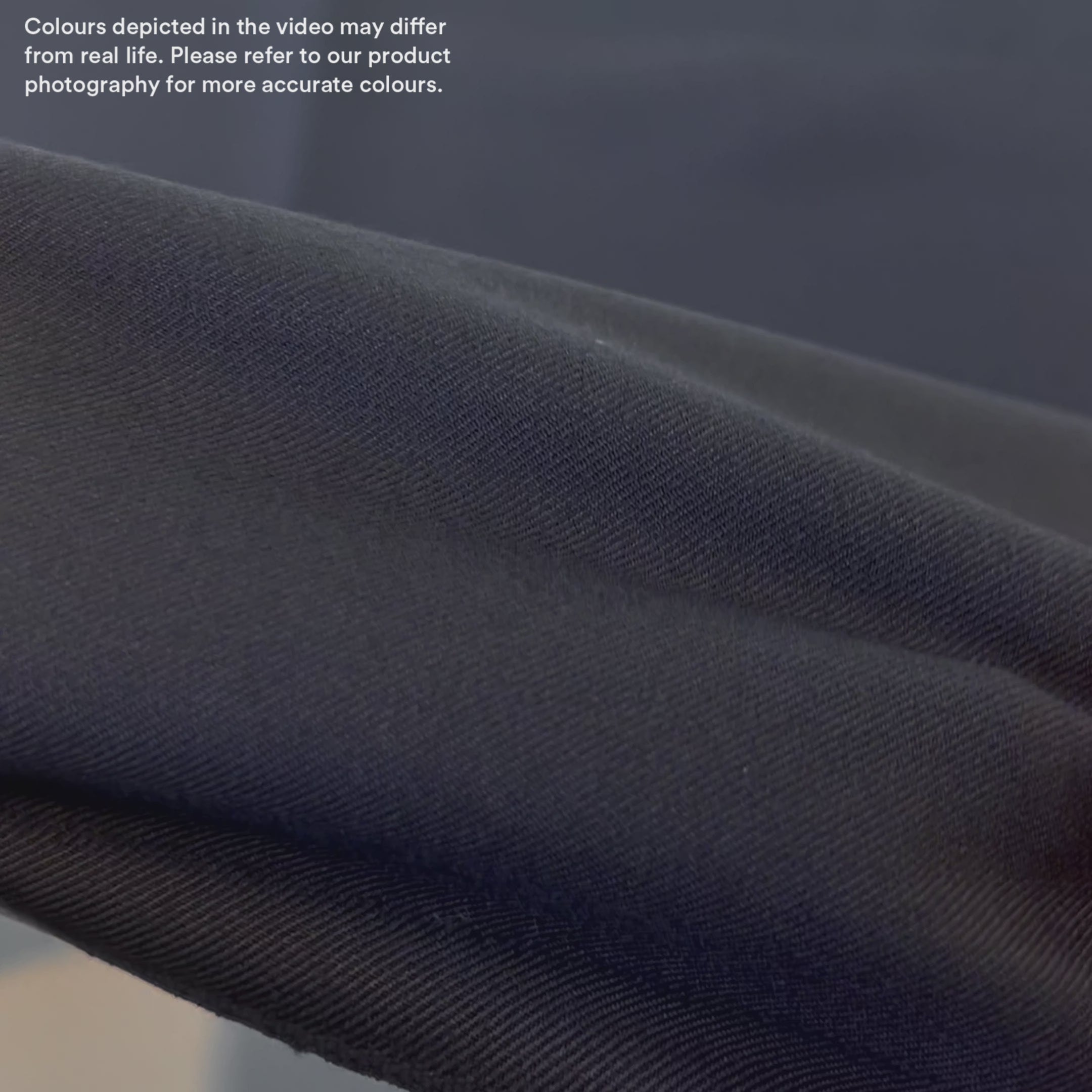 Wool/Poly Twill Suiting - Dark Ink