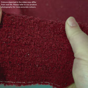 Wool Blend Shimmer Tweed - Carmine
