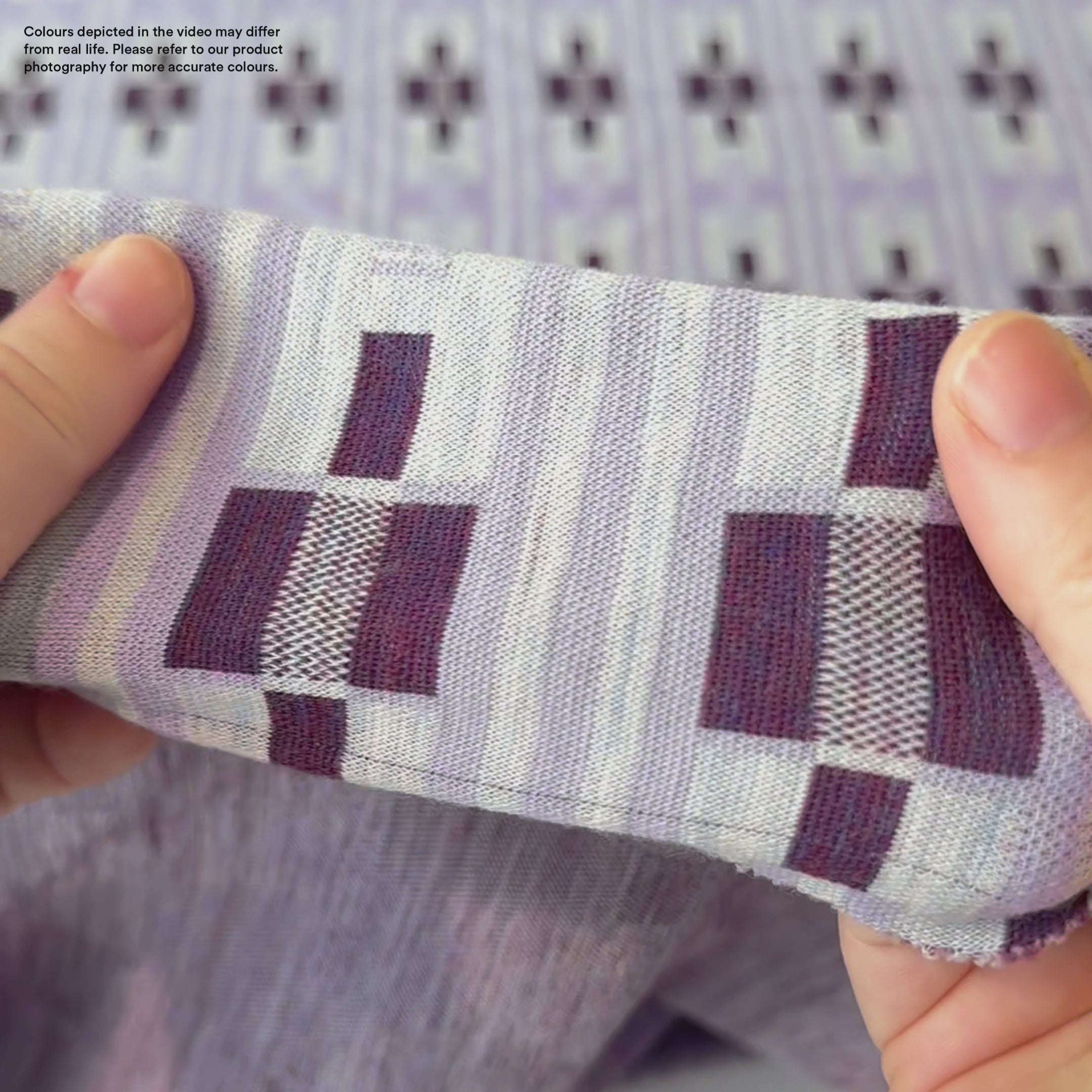 Check Tile Merino Jacquard - Purple