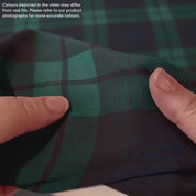 Plaid Viscose Double Georgette - Malachite (2nd Grade)