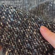 Wool Blend Basketweave Tweed - Night Sky