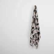 Abstract Anemone Silk Georgette - Black / Shell